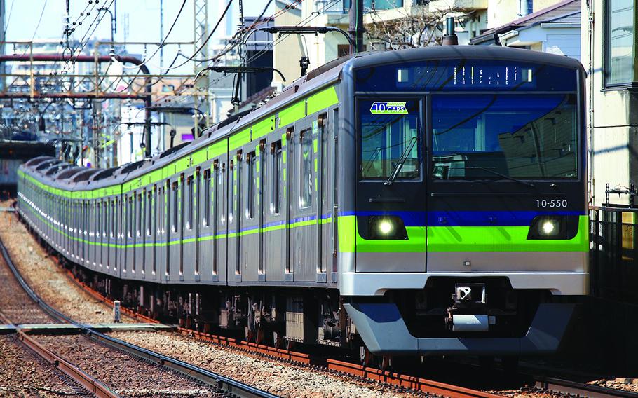 A train runs on Shinjuku Line.